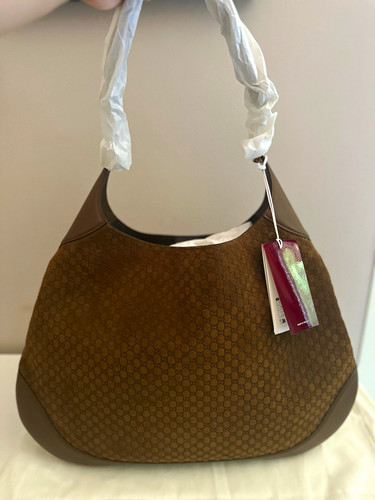 Gucci suede large hobo - gg, b