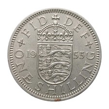1955 UK One Shilling – Queen