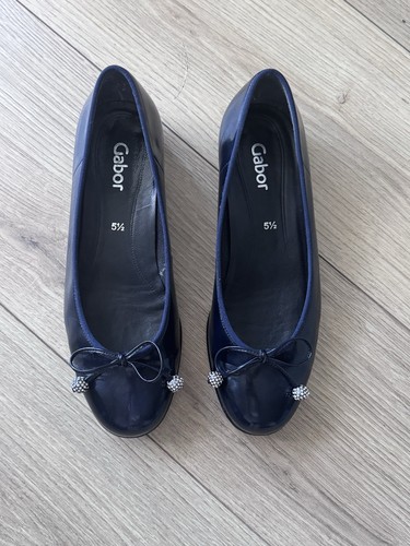 Gabor navy patent flats uk - patent,