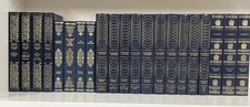 Vintage Blue Faux Leather Gilt Decorative Books 2ft Library Display Set UK