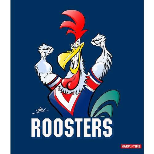 Sydney roosters flannel - roosters, fleece