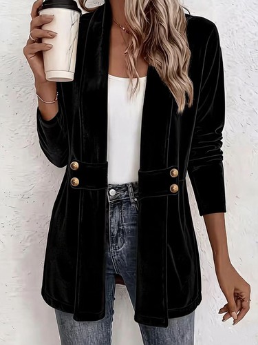 Ladies long sleeve open velvet - ladies,
