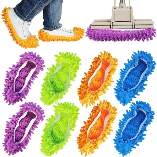 Chenille dust mop slippers - dust,