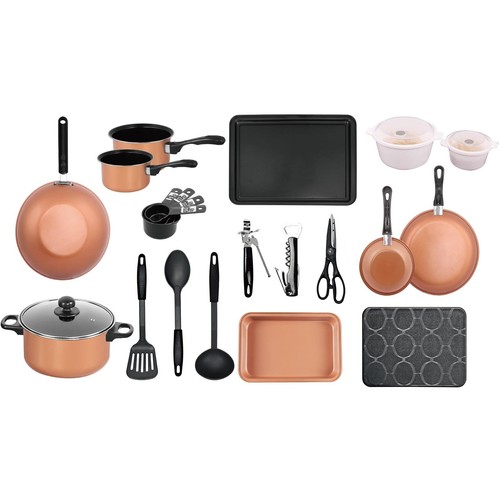 Copper pcs kitchen cookware - 21,
