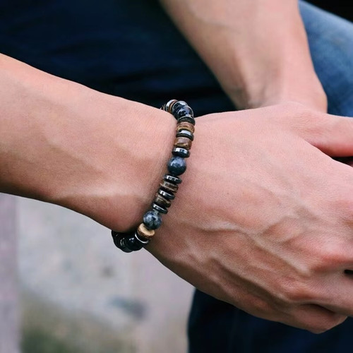 Mens bracelet natural stone - bracelet,