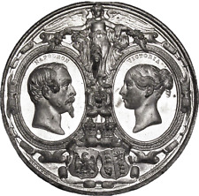 1862 International Exhibition 39mm white metal medal by Allen & Moore BHM 2717