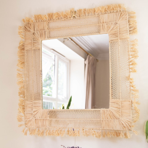 Moroccan wall mirror square - moroccan,