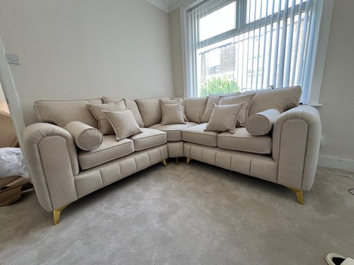 Luxurious cream sharon fabric - luxurious,