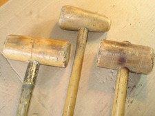 3 X OLD VINTAGE ROOFERS PLUMBERS LEAD DRESSING TOOLS USABLE AND COLLECTABLE