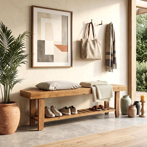 Modern solid wood entryway - modern,