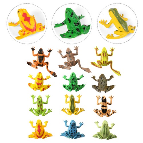 12pcs pvc frogs - pvc,