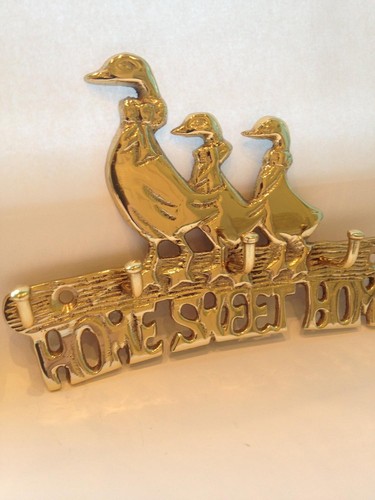 Solid brass duck - brass, family