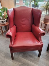 Leather Wingback Oxblood Chair