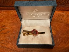 Vintage Gold Tone Metal & Red