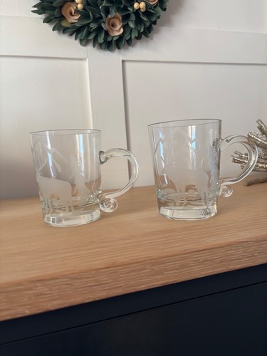 Pair artisan glass tankard - artisan,
