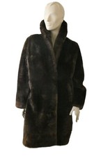 Vintage c1950s/1960s sheared beaver real fur coat,  UK12 VGC