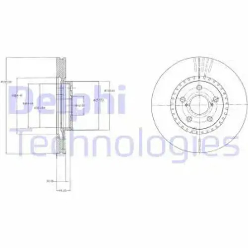 Brake disc vented bg9074 - brake,