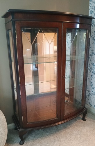 Mahogany bow fronted - fronted, cabinet