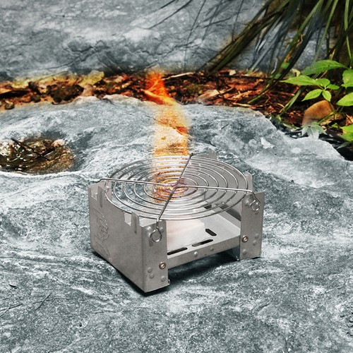 Folding camping alcohol stove - camping,
