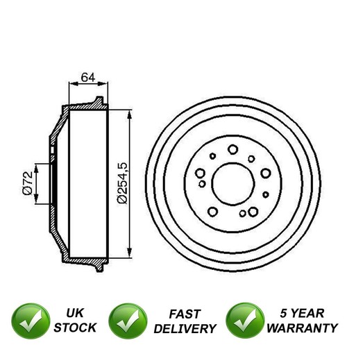 Brake drum rear sjr - rear,