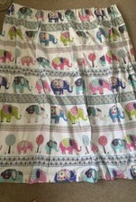 Girls Debenhams Elephant Blue Zoo blackout Curtains, Two Duvet Cover Bedding Set