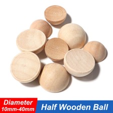 Half Wooden Ball Natural Craft