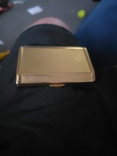 Vintage Melissa compack. Gilt gold - tone rectangle loose powder compact case.