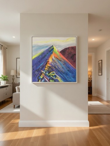 Acrylic abstract mountain - abstract,