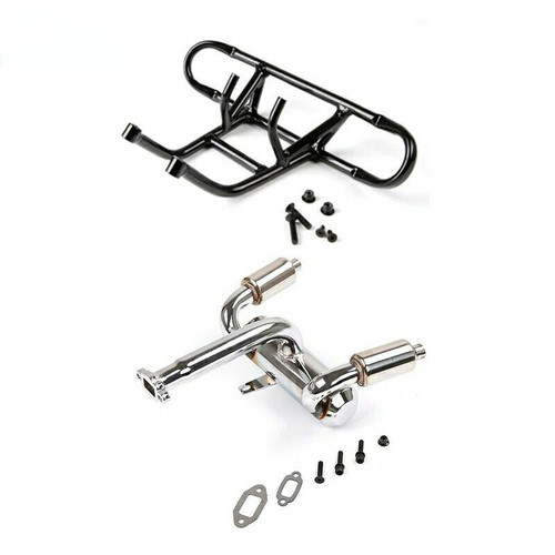 Double exhaust pipe and rear - exhaust,