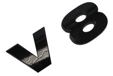Gloss Black V8 Lettering for