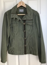 Per Una Vintage Short Utility Jacket Size 12 100% Cotton Pockets