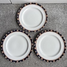 3x Wood & Sons Windsor Royal Semi Porcelain Side Plates 20cm