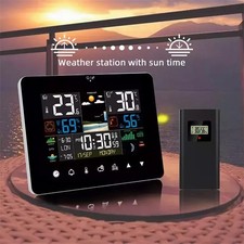 Wireless Weather Station Digital Thermometer Indoor Outdoor Weather Clock Sensor