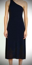 NEW Sass & Bide Magnetic High Dress Black Midi Lurex Elegant Event NYE Party MED