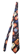 Vintage Ralph Marlin 1995 guitar II Tie Men's Multi Colored Polyester Necktie