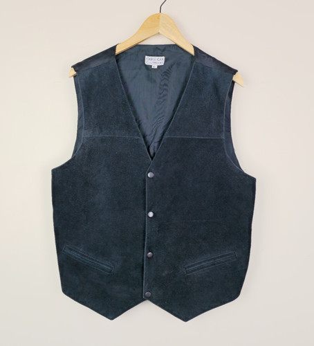 Real suede leather waistcoat - suede,
