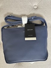 Matt & Nat Women’s SAM VEGAN CROSSBODY HAND BAG - GRAIN Navy Blue NEW WITH TAGS