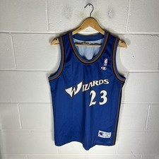Vintage Washington Wizards Jersey Mens Large Blue Champion #23 Michael Jordan