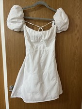 Zara White Dress With Puffy