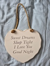 Wooden Hanging Heart Plaque