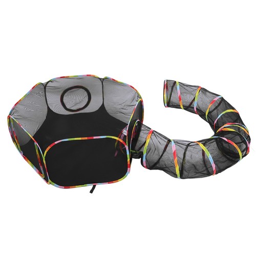 Black outdoor cat playpen tent - cat,