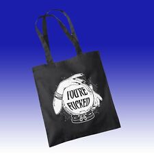 You're F*cked Black Tote Bag - Goth Gypsy Fortune Teller Crystal Ball Tarot