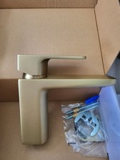 Brushed Brass Gold Basin Mixer