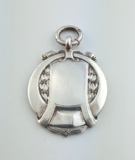 VINTAGE SILVER 4 1/2 MILE ROAD RACE 3RD WATCH FOB MEDAL STAMPED SILVER 7.8g