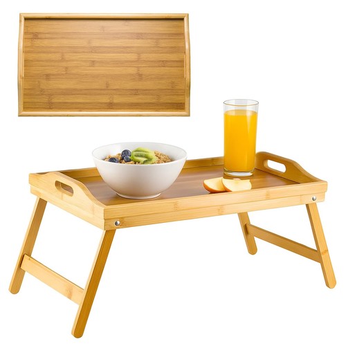 Bamboo bed tray - tray, table