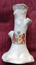 ANTIQUE CARLTON CHINA FOULSHAM CRESTED WARE TREE TRUNK VASE W&R STOKE-ON-TRENT