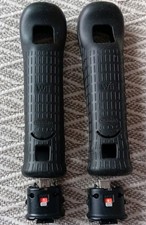 Official Nintendo Wii Black Motion Plus Adapters & Silicone Cases (x2). Tested