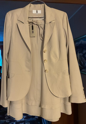 Skirt suit sand tailored - skirt,