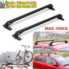 FOR LAND ROVER DISCOVERY 3 & 4 BLACK CROSS BARS RAILS ROOF RACK ANTI THEFT LOCK