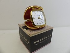 (RefJOH2) Westclox travel clock Benita Shadow Pearl boxed spares or repair